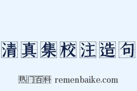 清真集校注造句是什么意思的图片